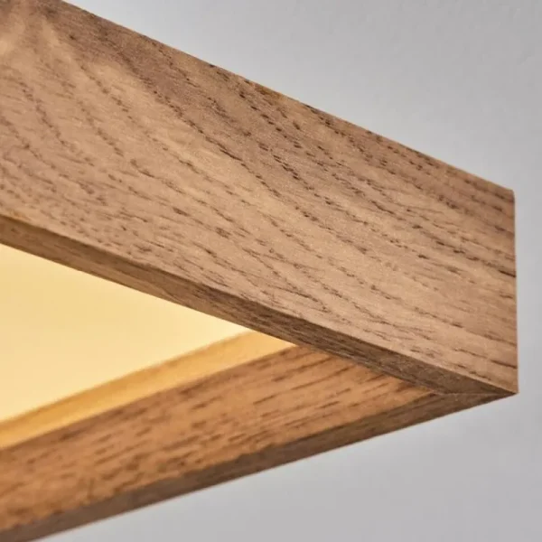 hofstein Plafonnier Longvic LED Brun, Couleur bois, Noir, 1 lumière* Lampes Modernes