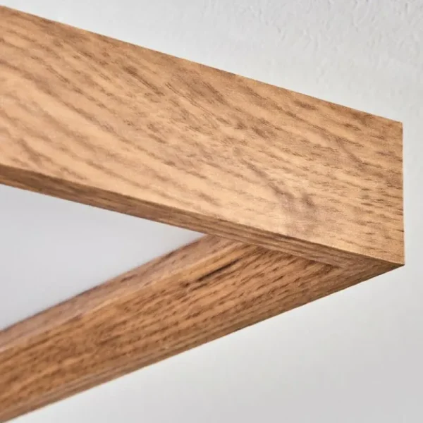 hofstein Plafonnier Longvic LED Brun, Couleur bois, Noir, 1 lumière, Télécommandes* Lampes Modernes