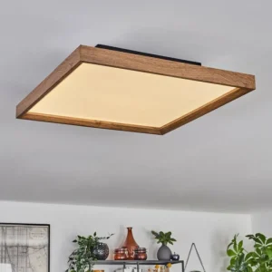 hofstein Plafonnier Longvic LED Brun, Couleur bois, Noir, 1 lumière* Lampes Modernes