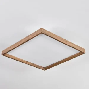 hofstein Plafonnier Longvic LED Brun, Couleur bois, Noir, 1 lumière, Télécommandes* Lampes Modernes