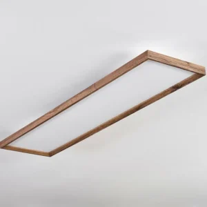hofstein Plafonnier Longvic LED Couleur bois, Noir, 1 lumière, Télécommandes* Lampes Modernes