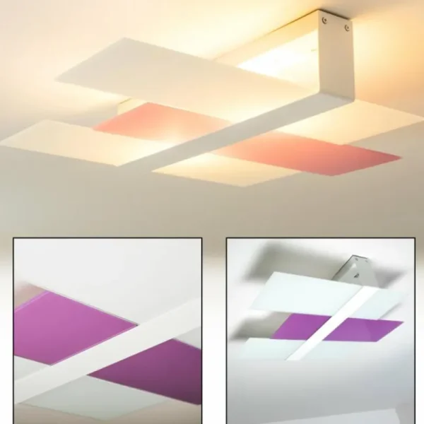 hofstein Plafonnier Lovikka Blanc, 2 lumières* Lampes En Verre