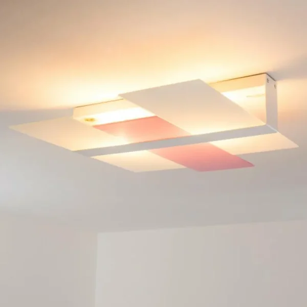 hofstein Plafonnier Lovikka Blanc, 2 lumières* Lampes En Verre