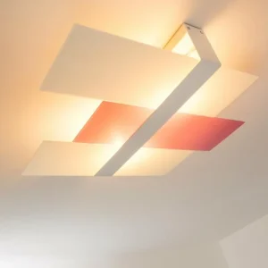 hofstein Plafonnier Lovikka Blanc, 2 lumières* Lampes En Verre