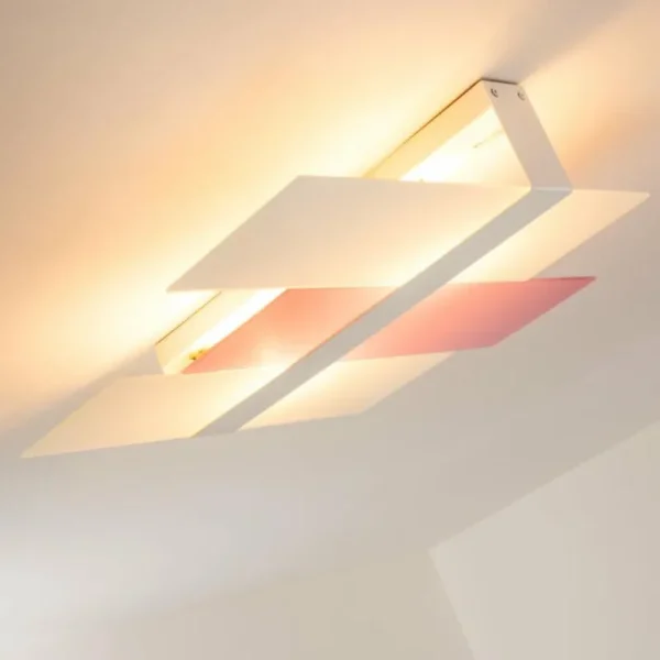 hofstein Plafonnier Lovikka Blanc, 2 lumières* Lampes En Verre