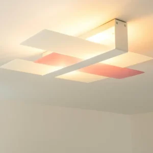 hofstein Plafonnier Lovikka Blanc, 2 lumières* Lampes En Verre