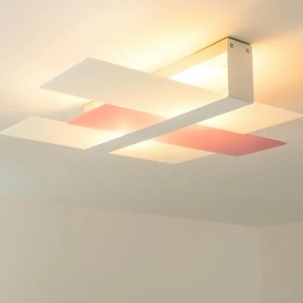 hofstein Plafonnier Lovikka Blanc, 2 lumières* Lampes En Verre