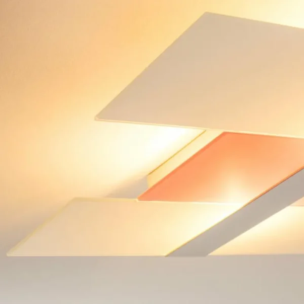 hofstein Plafonnier Lovikka Blanc, 2 lumières* Lampes En Verre