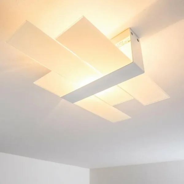 hofstein Plafonnier Lovikka Blanc, 1 lumière* Lampes En Verre