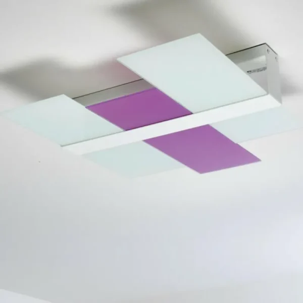 hofstein Plafonnier Lovikka Blanc, 2 lumières* Lampes En Verre
