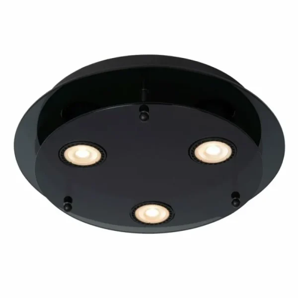 Luminaires Lucide Plafonnier Lucide OKNO Noir, 3 lumières* Lampes En Verre