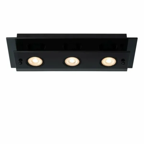 Luminaires Lucide Plafonnier Lucide OKNO Noir, 3 lumières* Lampes En Verre