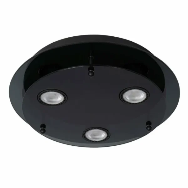 Luminaires Lucide Plafonnier Lucide OKNO Noir, 3 lumières* Lampes En Verre