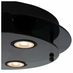 Luminaires Lucide Plafonnier Lucide OKNO Noir, 3 lumières* Lampes En Verre