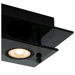 Luminaires Lucide Plafonnier Lucide OKNO Noir, 3 lumières* Lampes En Verre