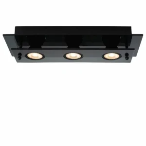 Luminaires Lucide Plafonnier Lucide OKNO Noir, 3 lumières* Lampes En Verre