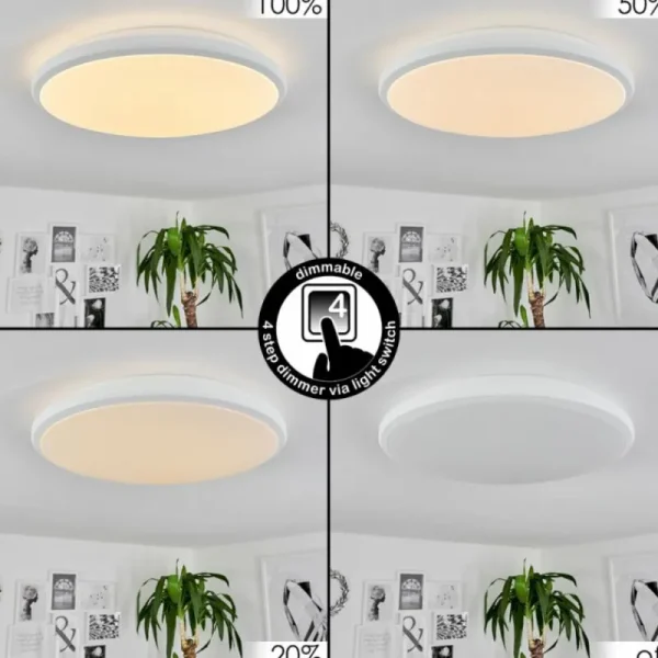 hofstein Plafonnier Magdala LED Blanc, 1 lumière* Lampes Modernes