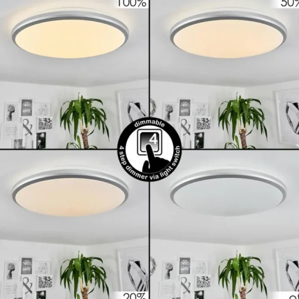 hofstein Plafonnier Magdala LED Blanc, 1 lumière* Lampes Modernes
