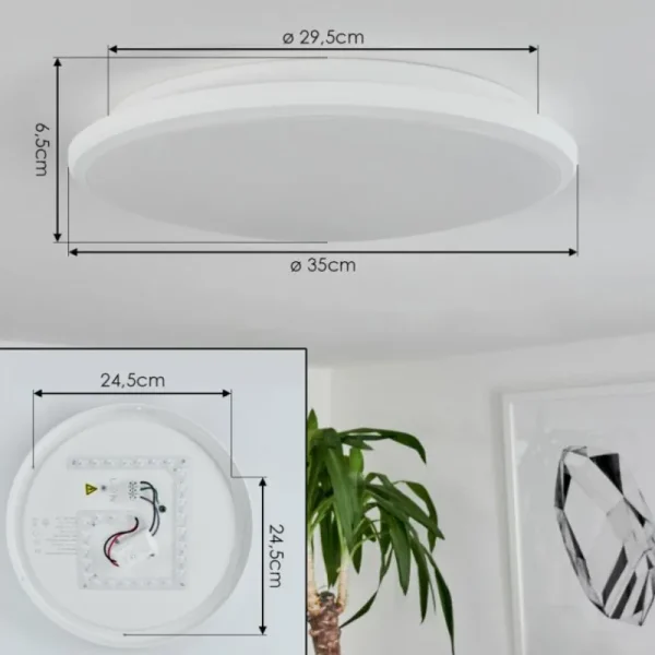 hofstein Plafonnier Magdala LED Blanc, 1 lumière* Lampes Modernes
