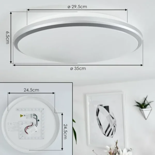 hofstein Plafonnier Magdala LED Blanc, 1 lumière* Lampes Modernes