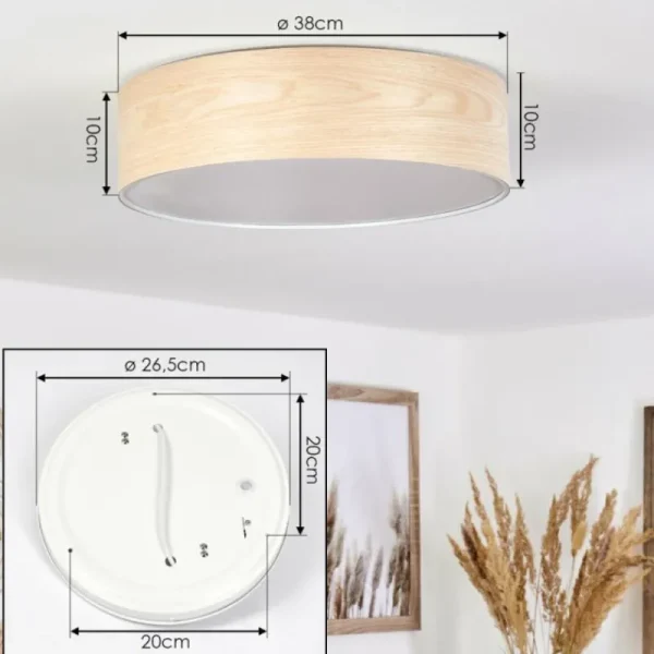 hofstein Plafonnier Magdalena Écru, Blanc, 2 lumières* Lampes Modernes