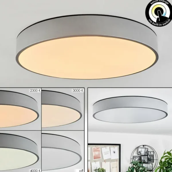 hofstein Plafonnier Maho LED Aluminium, 1 lumière* Lampes Modernes