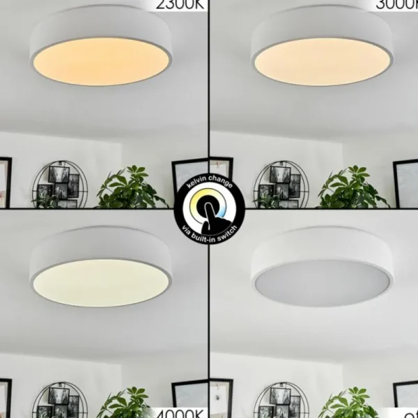 hofstein Plafonnier Maho LED Blanc, 1 lumière* Lampes Modernes