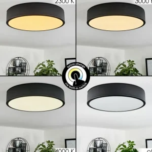 hofstein Plafonnier Maho LED Noir, 1 lumière* Lampes Modernes