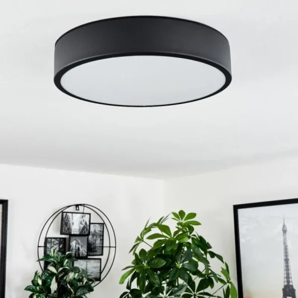 hofstein Plafonnier Maho LED Noir, 1 lumière* Lampes Modernes