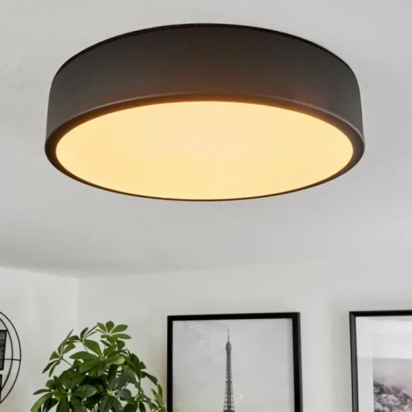 hofstein Plafonnier Maho LED Noir, 1 lumière* Lampes Modernes