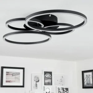 hofstein Plafonnier Malanje LED Noir, 4 lumières* Lampes Modernes