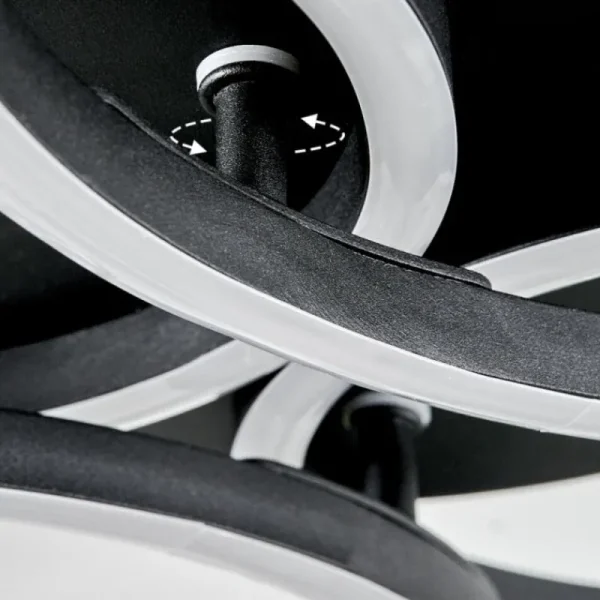 hofstein Plafonnier Malanje LED Noir, 4 lumières* Lampes Modernes