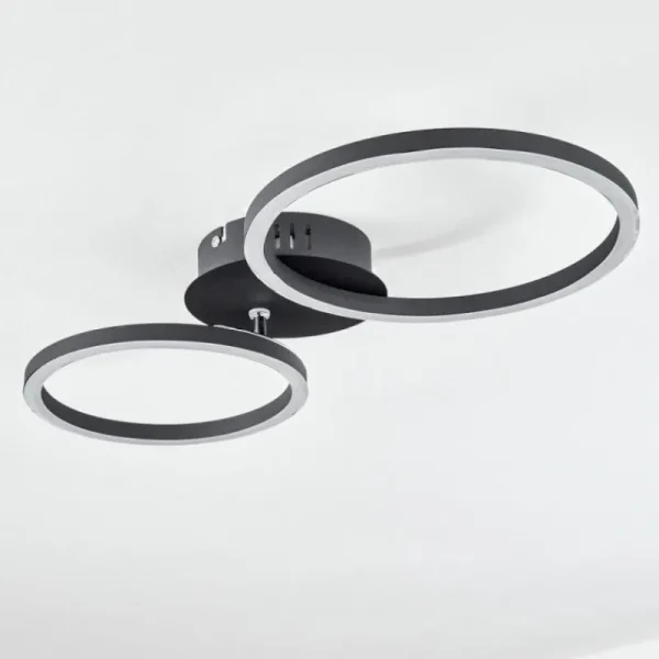hofstein Plafonnier Malanje LED Noir, 2 lumières* Lampes Modernes