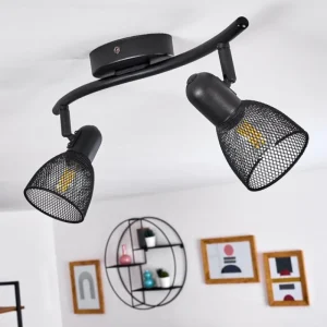hofstein Plafonnier Malawi Noir, 2 lumières* Lampes Modernes