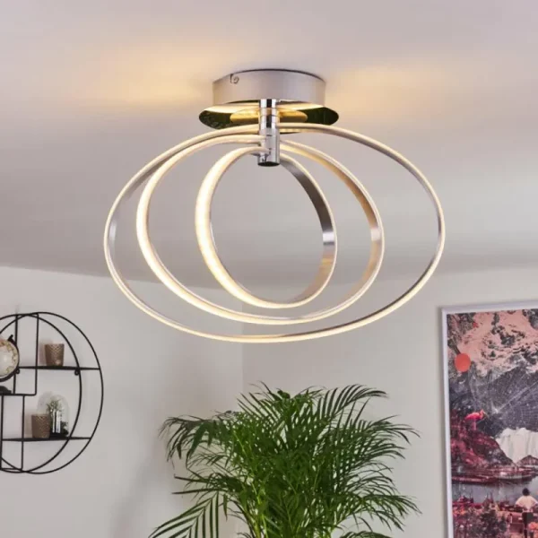 hofstein Plafonnier Maluma Chrome, 1 lumière* Lampes Modernes