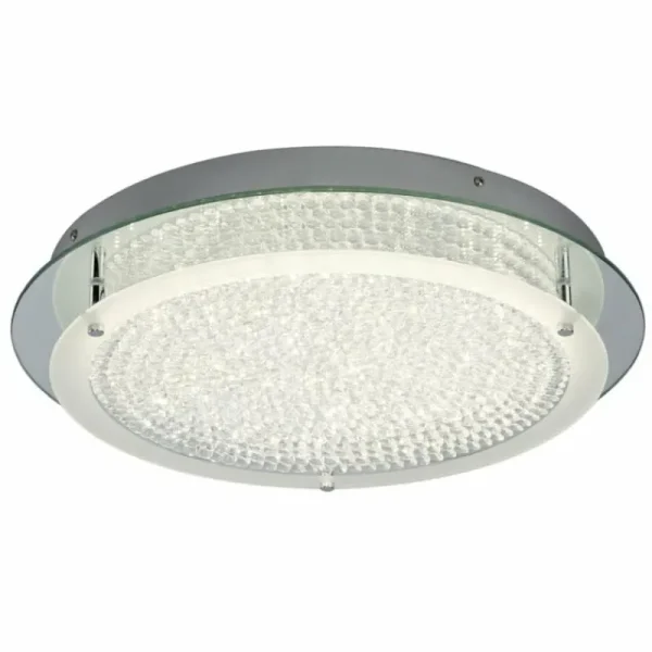 Luminaires Mantra Plafonnier Mantra CRYSTAL MIRROR LED Chrome, 1 lumière* Lampes En Verre