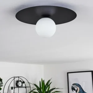 hofstein Plafonnier Marahu Noir, 1 lumière* Lampes En Verre