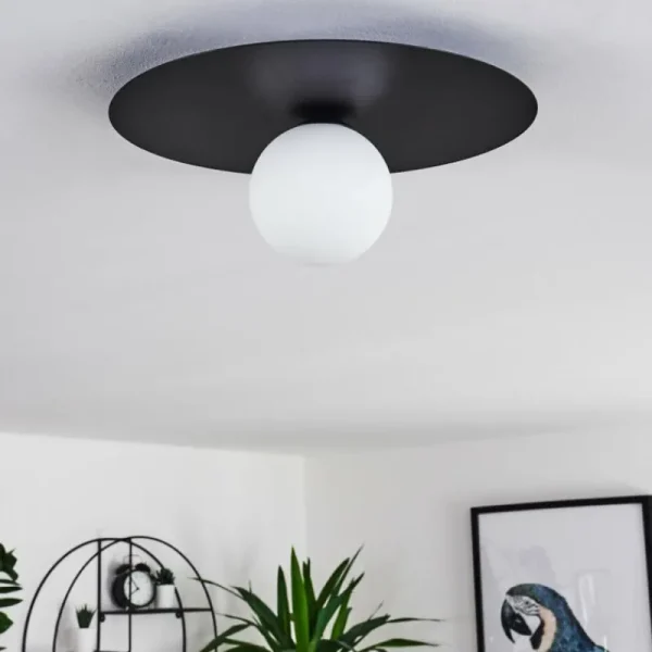 hofstein Plafonnier Marahu Noir, 1 lumière* Lampes En Verre