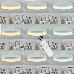 hofstein Plafonnier Maraya LED Blanc, 1 lumière, Télécommandes* Lampes Modernes
