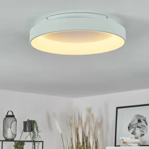hofstein Plafonnier Maraya LED Blanc, 1 lumière, Télécommandes* Lampes Modernes