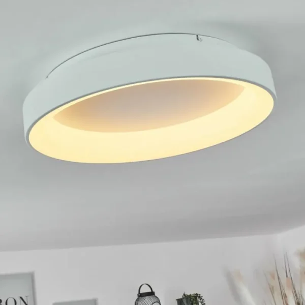 hofstein Plafonnier Maraya LED Blanc, 1 lumière, Télécommandes* Lampes Modernes