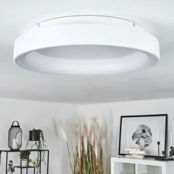 hofstein Plafonnier Maraya LED Blanc, 1 lumière, Télécommandes* Lampes Modernes