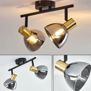 hofstein Plafonnier Mariefred Noir, 2 lumières* Lampes Modernes