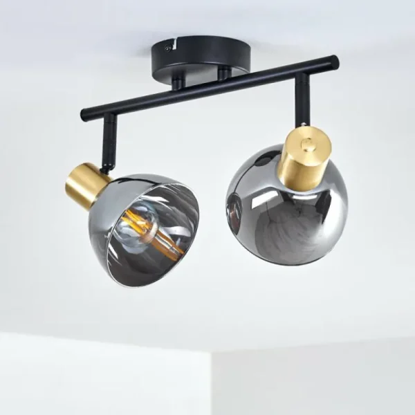 hofstein Plafonnier Mariefred Noir, 2 lumières* Lampes Modernes