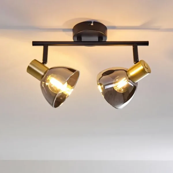 hofstein Plafonnier Mariefred Noir, 2 lumières* Lampes Modernes