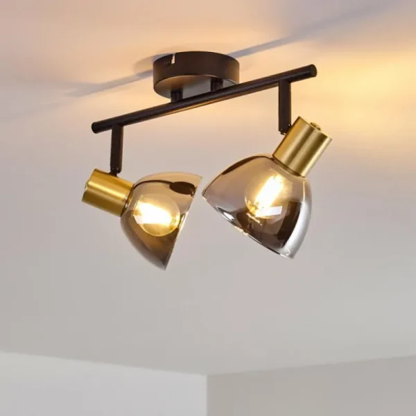hofstein Plafonnier Mariefred Noir, 2 lumières* Lampes Modernes