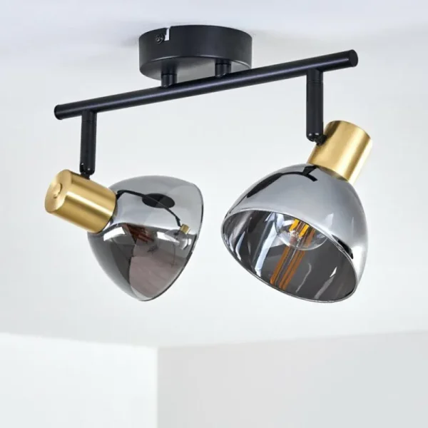 hofstein Plafonnier Mariefred Noir, 2 lumières* Lampes Modernes