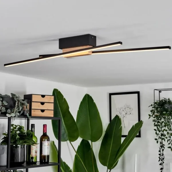 hofstein Plafonnier Meiral LED Écru, Noir, 2 lumières* Lampes Modernes