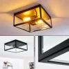 hofstein Plafonnier Moatize Noir, 2 lumières* Lampes En Verre