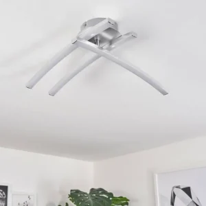 hofstein Plafonnier Mohlin LED Nickel mat, 3 lumières* Lampes Modernes